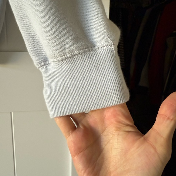 PINK Victoria's Secret Women’s IVY Blue FLEECE MOCK-NECK SWEATSHIRT - Picture 6 of 12